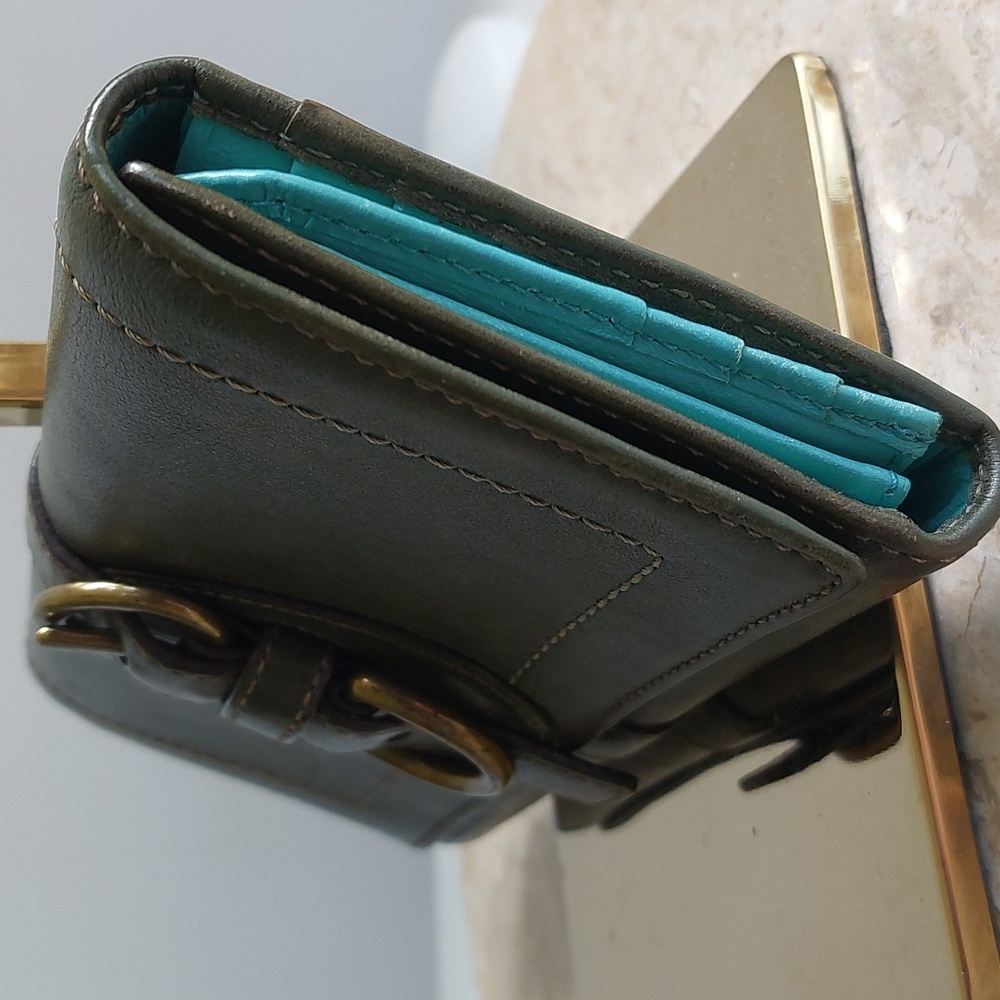 Coach legacy Garcia 65th Anniversary🫒 olive & Aqua Vachetta rare💚 1941 - Picture 5 of 13